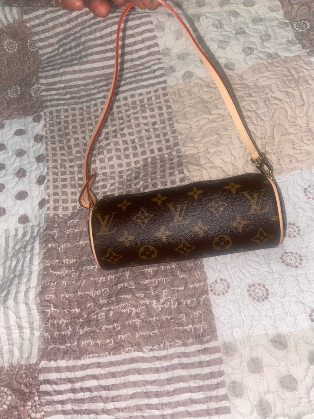 Louis Vuitton Monogram Mini Papillon Shoulder Bag in Brown and Tan